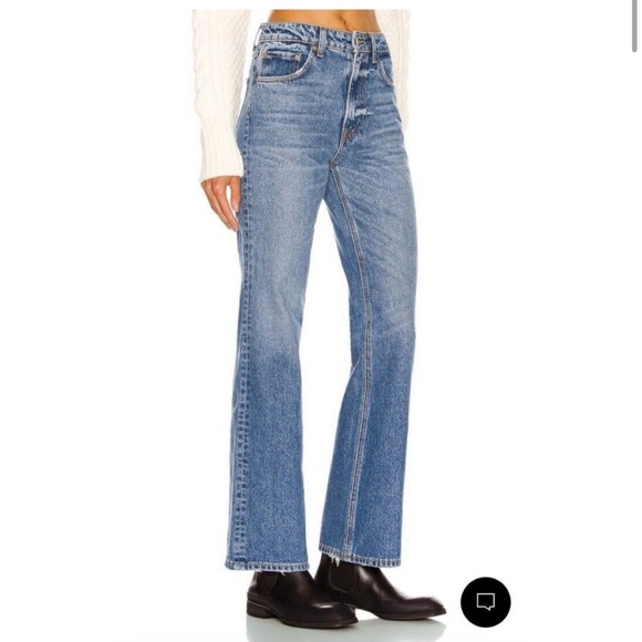 GRLFRND Melanie Petite High Rise Boot Cut Jeans Los Feliz Blue - Picture 2 of 10